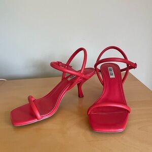 Bibi Lou Red Sandal Heel from Anthropologie